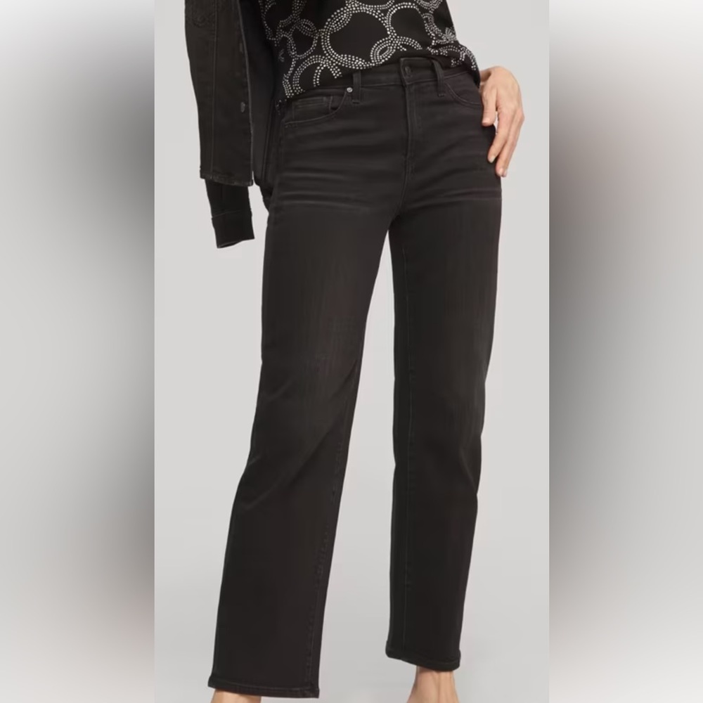 NWT Chico’s 2.5 (14) high rise straight leg black jeans